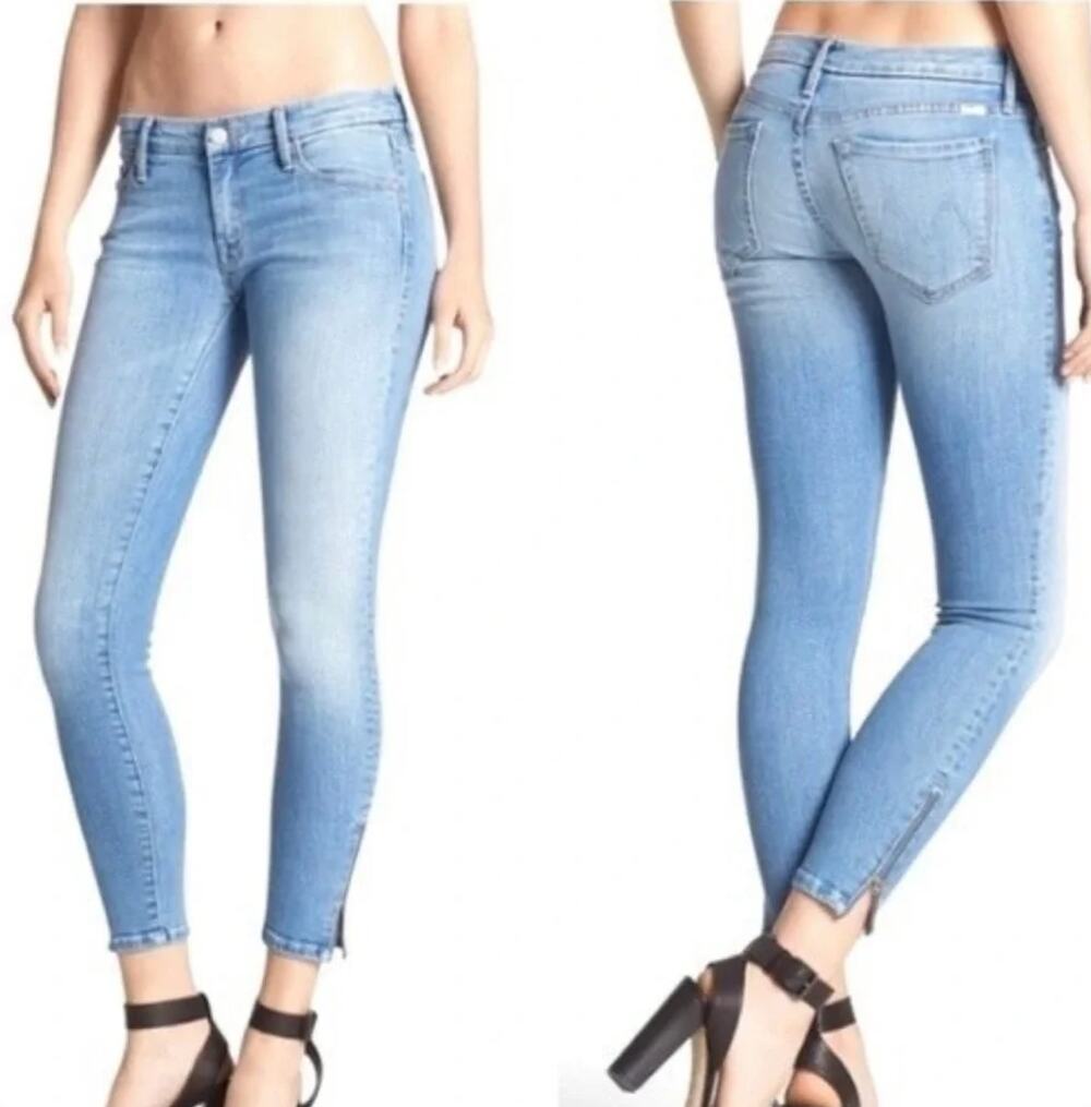 MOTHER The Looker Ankle Zip Light Kitty Jeans Size 30